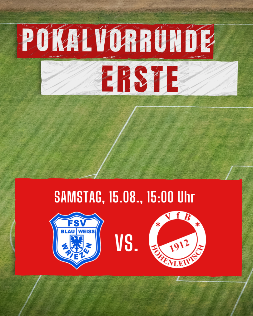 Pokal: FSV Blau-Weiß Wriezen : ERSTE