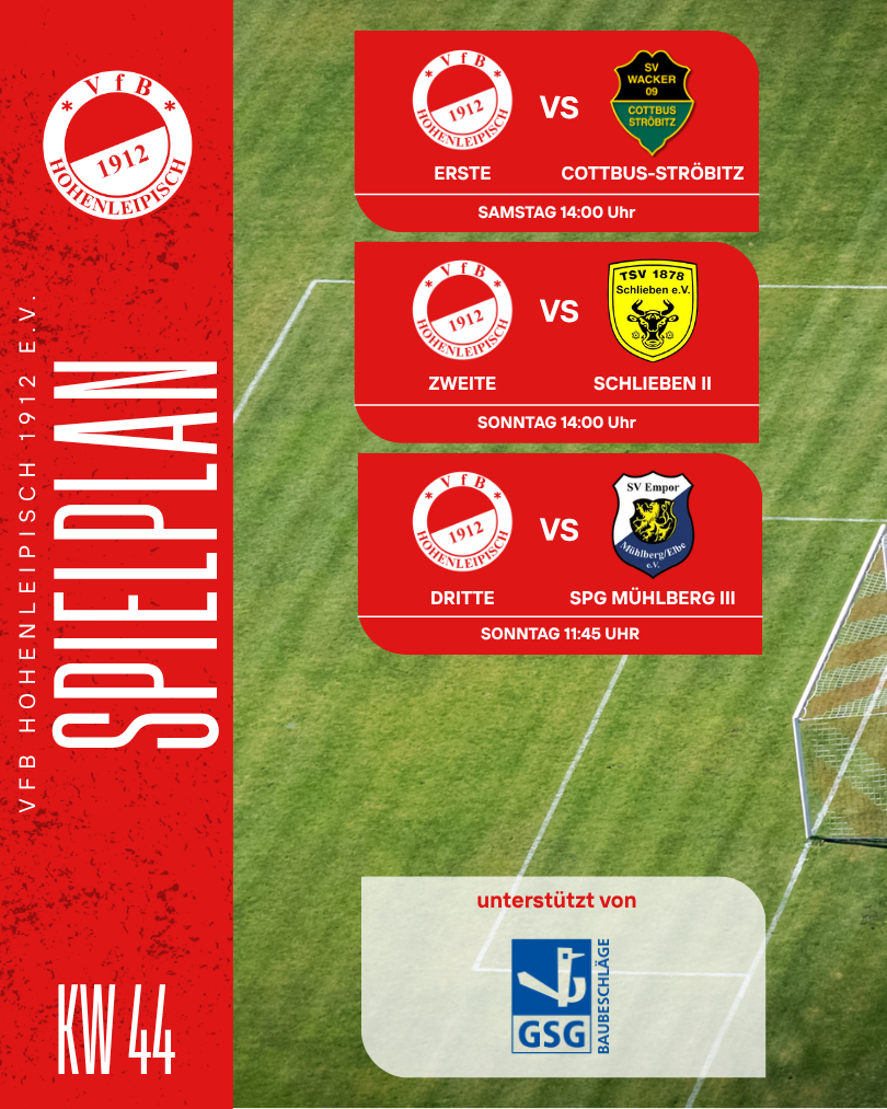 Spielplan KW44 - Männer